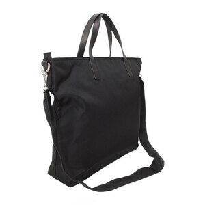 Prada Black Shoulder Bag Convertible 2way Nylon Tote Tessuto
